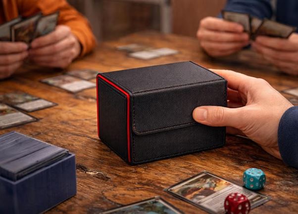 DeckVault Deck Box – Schwarz/Rot, bis zu 120 Karten