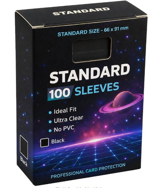 Dragon Haven Standard Card Sleeves – 100 schwarze Kartenhüllen im Format 66 × 91 mm